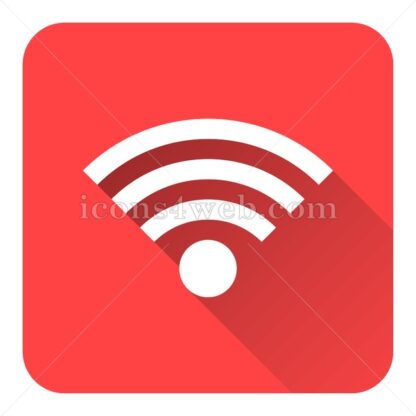 Wireless flat icon with long shadow vector – icons for website - Icons for website