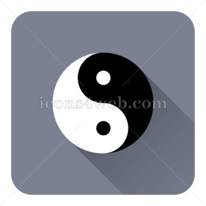 Ying yang flat icon with long shadow vector – website icon - Icons for website
