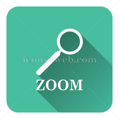 Zoom flat icon with long shadow vector – website icon - Icons for website