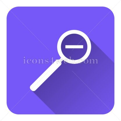 Zoom out flat icon with long shadow vector – webpage icon - Icons for website