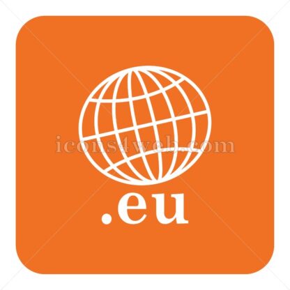 .eu flat icon with long shadow vector – button icon - Icons for website