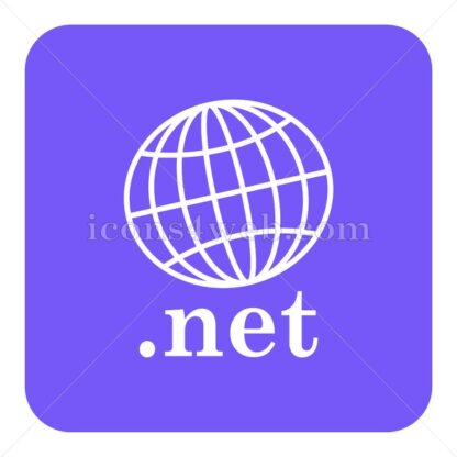 .net flat icon with long shadow vector – button icon - Icons for website