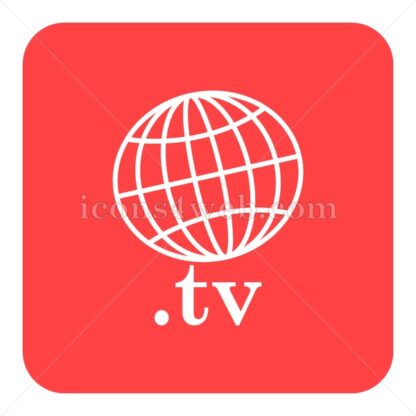 .tv flat icon with long shadow vector – button icon - Icons for website