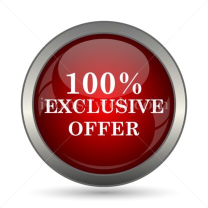 100% exclusive offer vector icon - Icons for website