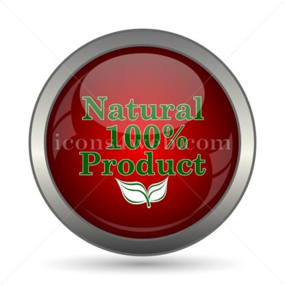 100 percent natural product vector icon - Icons for website