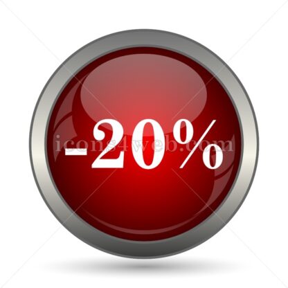 20 percent discount vector icon - Icons for website
