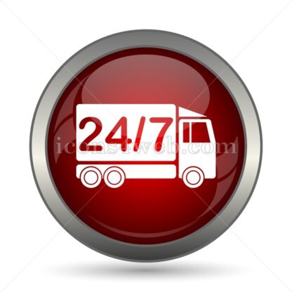 24 7 delivery truck vector icon - Icons for website
