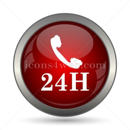 24H phone vector icon - Icons for website