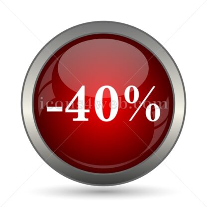 40 percent discount vector icon - Icons for website
