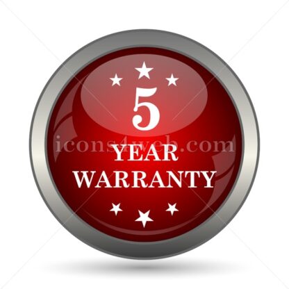 5 year warranty vector icon - Icons for website