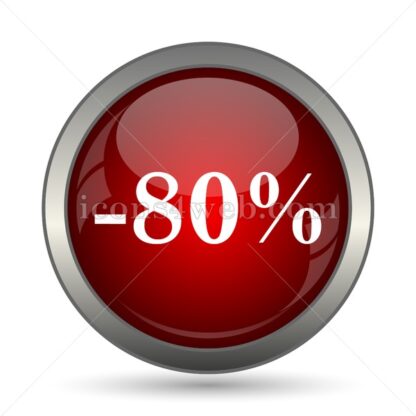 80 percent discount vector icon - Icons for website