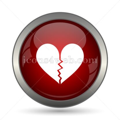 Broken heart vector icon - Icons for website