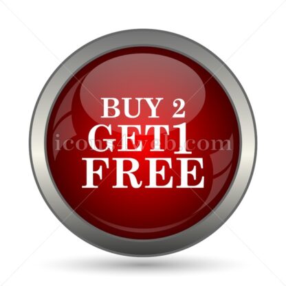 Buy 2 get 1 free offer vector icon - Icons for website