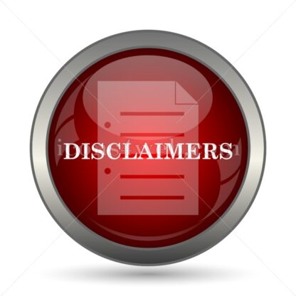 Disclaimers vector icon - Icons for website