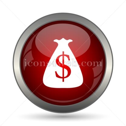 Dollar sack vector icon - Icons for website