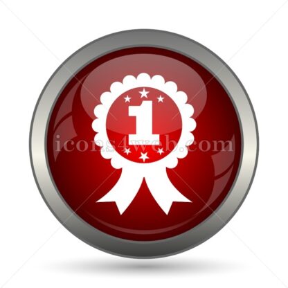 First prize ribbon vector icon - Icons for website