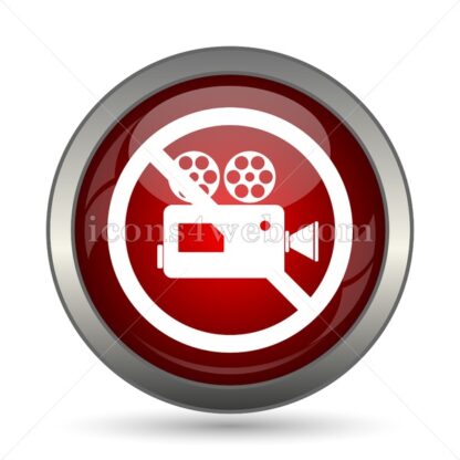 Forbidden video camera vector icon - Icons for website