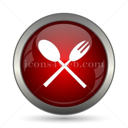 Fork and spoon vector icon - Icons for website