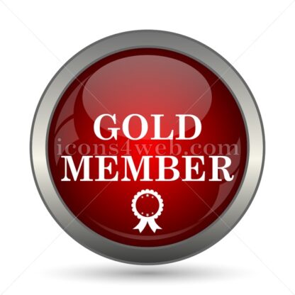 Gold member vector icon - Icons for website