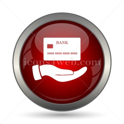 Hand holding credit card vector icon - Icons for website