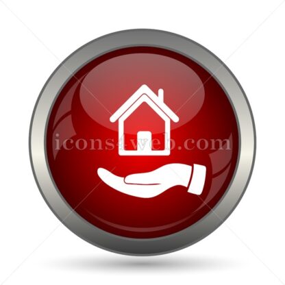 Hand holding house vector icon - Icons for website