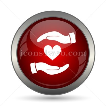 Hands holding heart vector icon - Icons for website