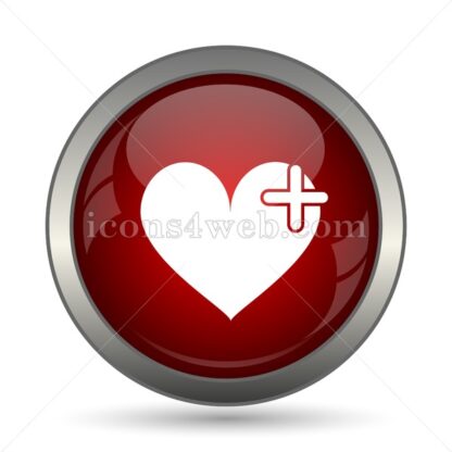 Heart with cross vector icon - Icons for website
