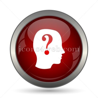 Human head with question mark vector icon - Icons for website