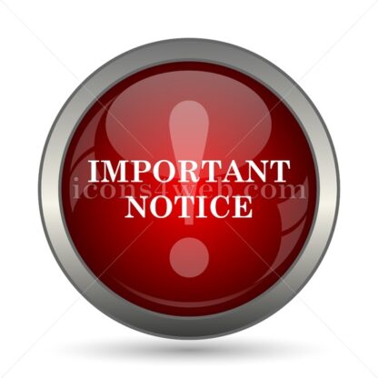 Important notice vector icon - Icons for website