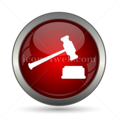 Judge hammer vector icon - Icons for website