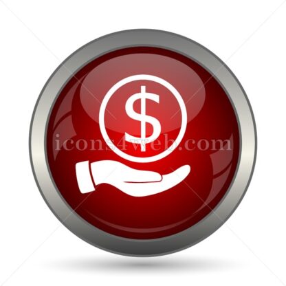 Money in hand vector icon - Icons for website