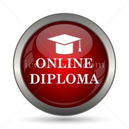 Online diploma vector icon - Icons for website