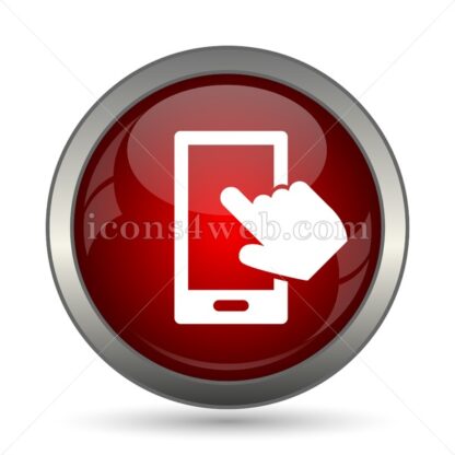 Smartphone with hand vector icon - Icons for website