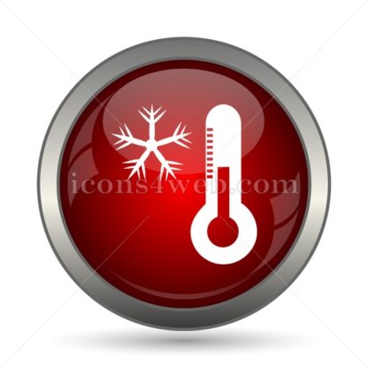 Snowflake with thermometer vector icon - Icons for website