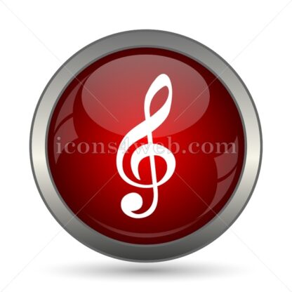 Sol key music symbol vector icon - Icons for website