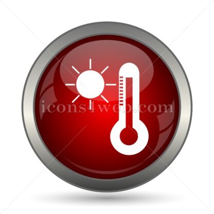 Sun and thermometer vector icon - Icons for website