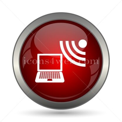 Wireless laptop vector icon - Icons for website