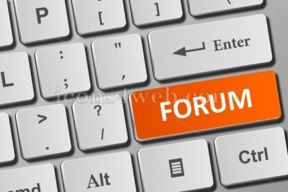 Forum button on keyboard - Icons for website