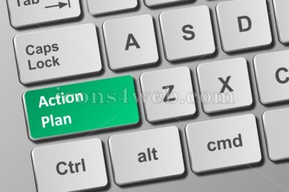 Keyboard with action plan button - Icons for website