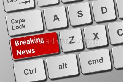 Keyboard with breaking news button - Icons for website