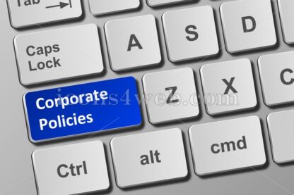 Keyboard with corporate policies button - Icons for website