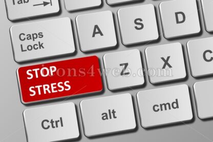 Keyboard with stop stress button - Icons for website