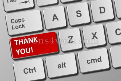Keyboard with thank you button - Icons for website