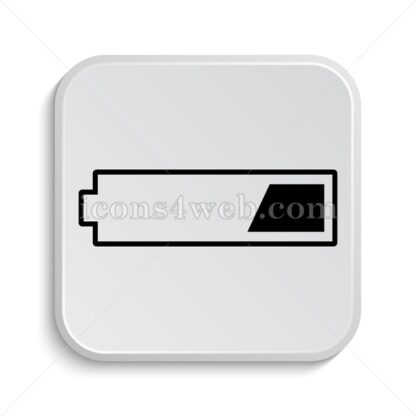 1 third charged battery icon design – 1 third charged battery button design. - Icons for website