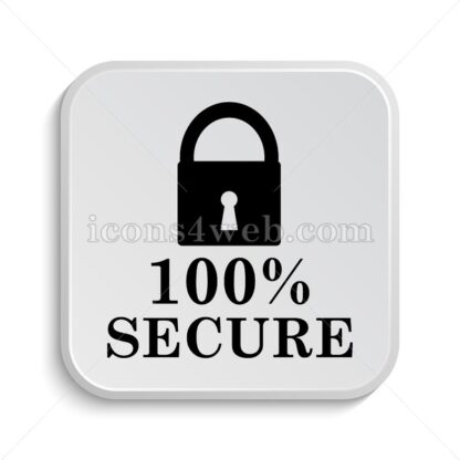 100 percent secure icon design – 100 percent secure button design. - Icons for website