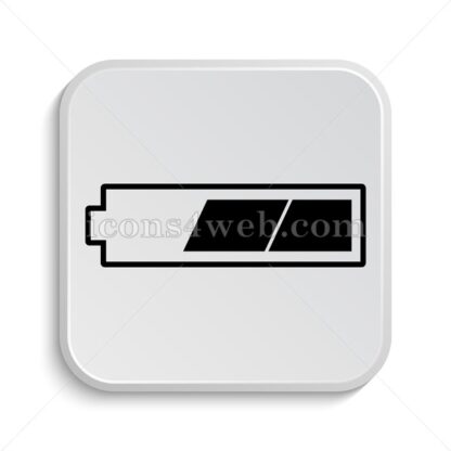 2 thirds charged battery icon design – 2 thirds charged battery button design. - Icons for website