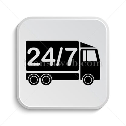 24 7 delivery truck icon design – 24 7 delivery truck button design. - Icons for website