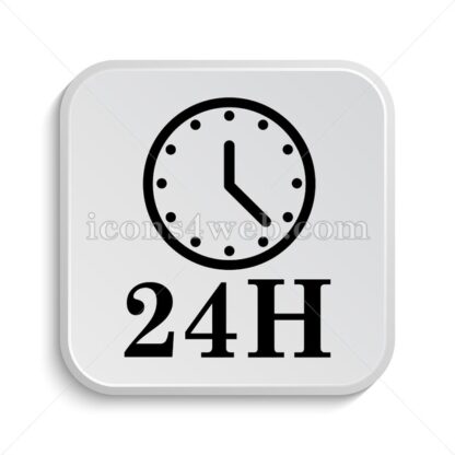 24H clock icon design – 24H clock button design. - Icons for website