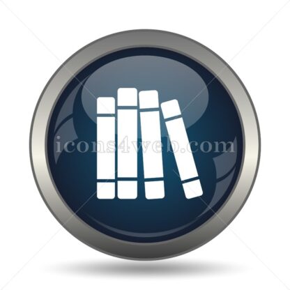 Books library icon for website – Books library stock image - Icons for website