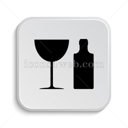 Bottle and glass icon design – Bottle and glass button design. - Icons for website